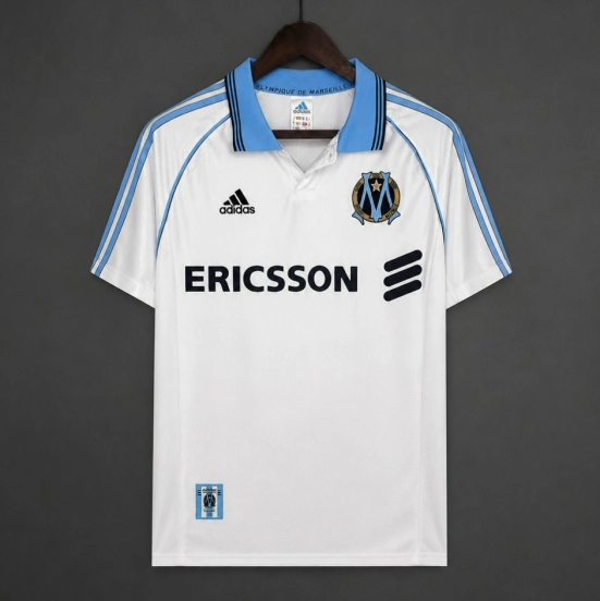 Retro 98/99 Marseille home Soccer Jersey