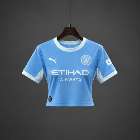 26/27 Manchester City Home Blue Women Crop Jersey