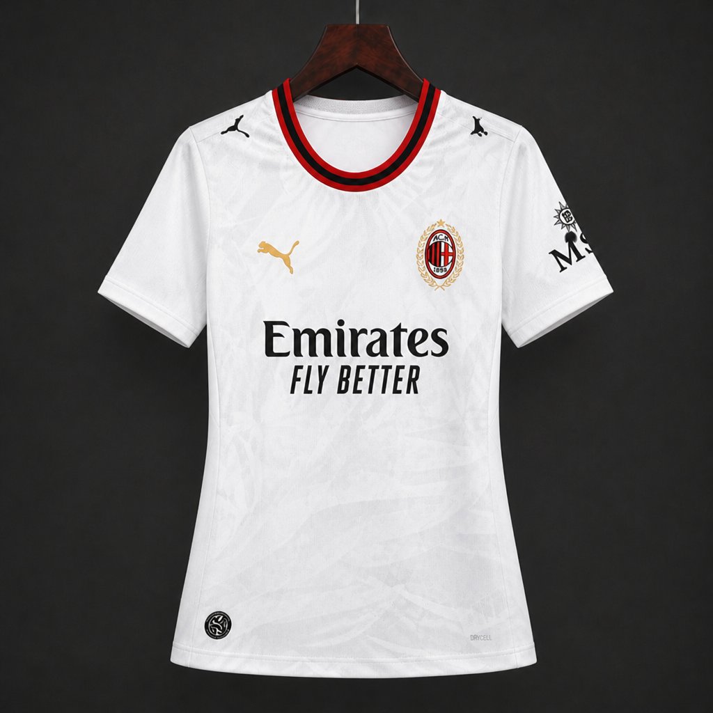 26/27 Women  AC Milan Away White Jersey