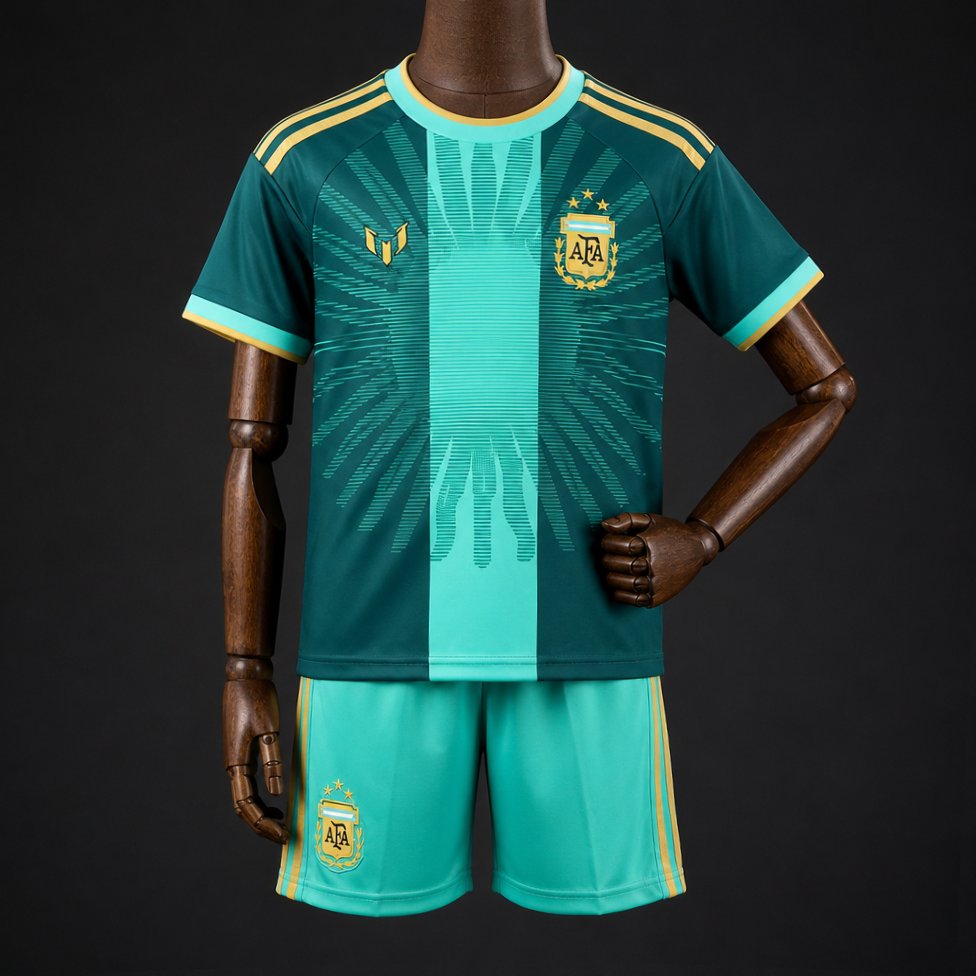 2026 Kids Argentina MESSI Tribute Goalkeeper Green Jersey